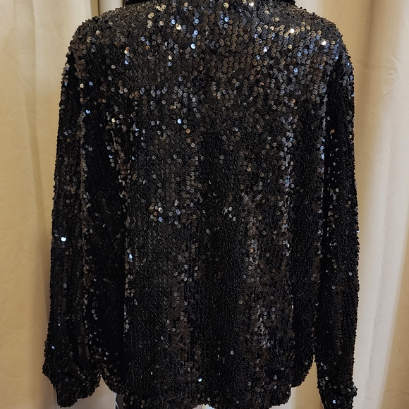 Ruby Rd. Black Sequin Jacket - Picture 2 of 3